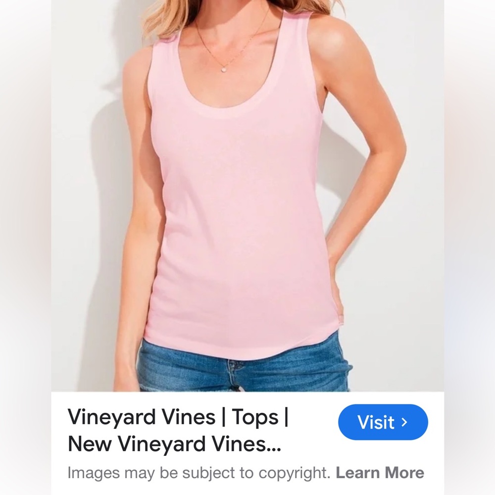 Vineyard Vines Light Pink Women's Tank Top